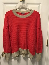 Vince Camuto Colorblocked-Trim Sweater, Sz X-SM FITS LIKE MED