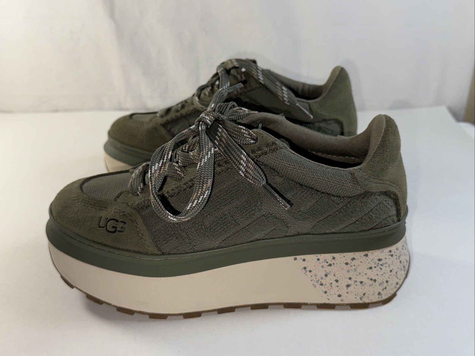 Ugg Size 7 Women's Solid Green Leather - Fabric L… - image 10