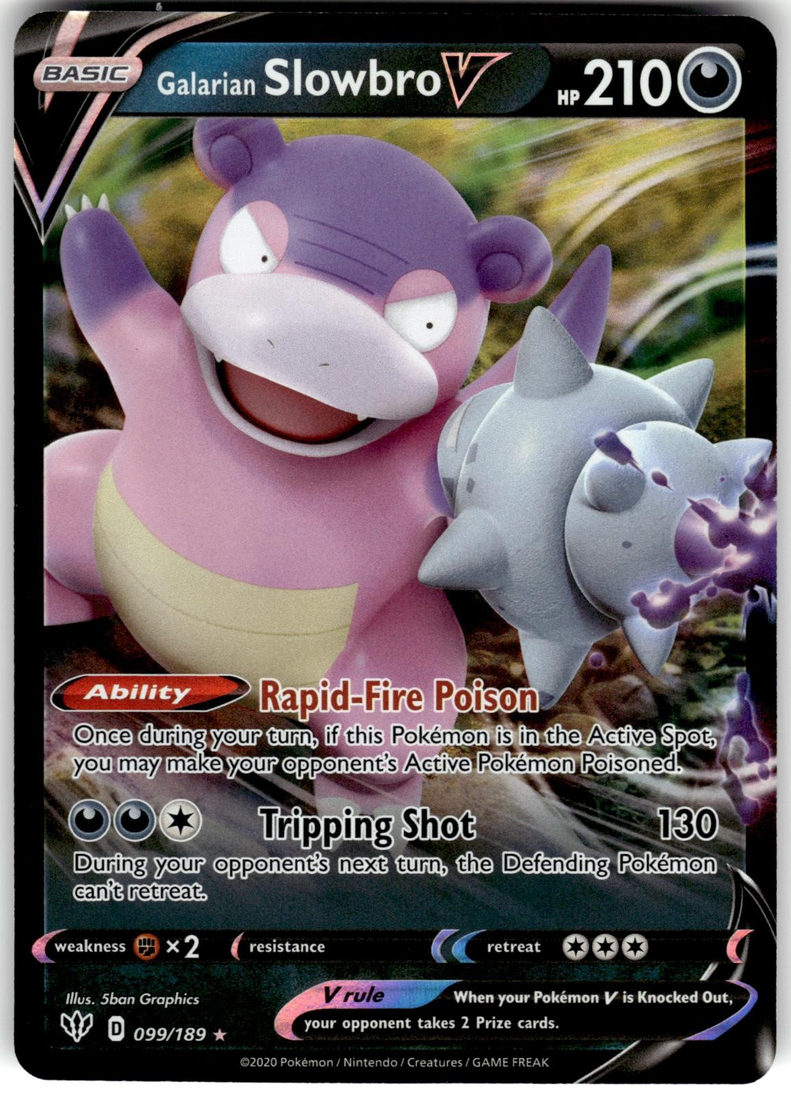 Galarian Slowbro V 099/189 - Darkness Ablaze NM