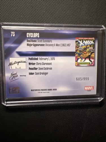 2024 Marvel Masterpieces Grego Cyclops #73 - Bild 13 von 14