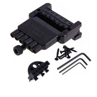 1 Satz 6 Saitensattel Headless Guitar Bridge Saitenhalter Schwarz für E-Git4224