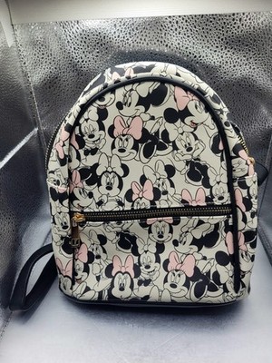 BioWorld Disney Minnie Mouse Mini Patterned Backpack - Gently Used - As Found