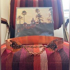 60s Vintage Leaf Copper Belt Sz SM