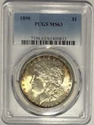 1890 P Morgan Silver Dollar $1 NGC MS63 ‼️FLASHY LUSTER - RAINBOW RIM TONING‼️