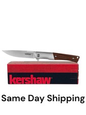 New Kershaw Enhance Assisted Open Pocket Knife Fancy Wood Folder 8Cr13MoV - 1419