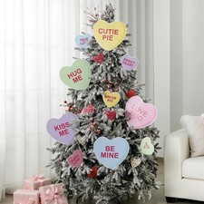 10 Sets Large Valentine's Day Tree Decorations Trees Picks Candy Heart Tree Orna