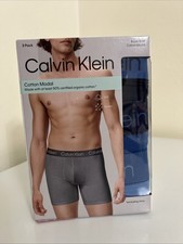 Calvin Klein Logo Boxer Brief 3 Pack Size Medium 32-34  Underwear Cotton Modal