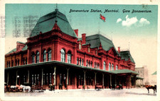 Bonaventure Station Montreal Canada Postcard Antique Posted 1925 M1
