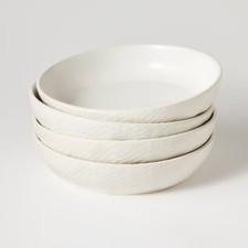 4pc Stoneware Noodle Bowls Cream - Threshold designed with Studio McGee