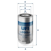 UFI Kraftstofffilter 24.999.01 Filtereinsatz FüR Iveco Eurocargo Stralis Trakker