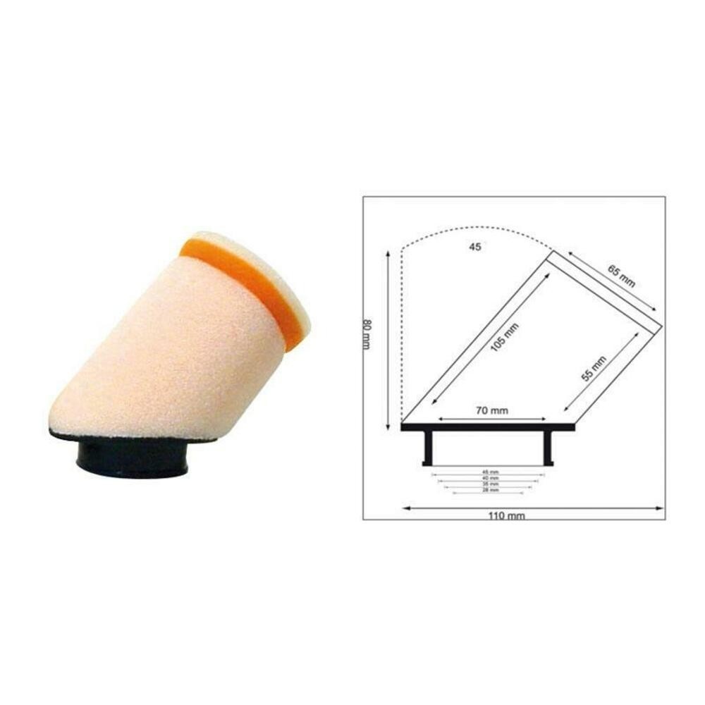 Free Shipping Air Filter Twin Air Cylindrical 45° Sleeve Ø28mm-158977