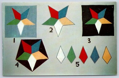 Vintage O.e.s. Eastern Star Ceremonial Rugs Shapes Colors 1950s