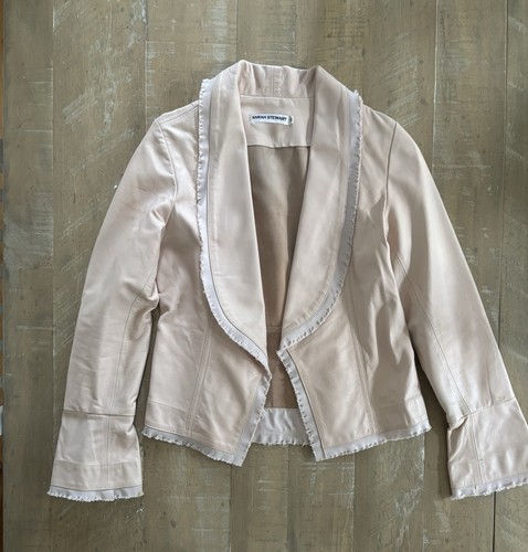 Sarah Stewart Pink Leather Blazer