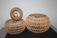 Deckenlampe Ersatzschirm E27 Adapter E14 Rattan Pendelleuchte Lampe Lampenschirm