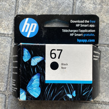 HP 67 Black Ink Cartridge, 3YM56AN, 120 Pages, Expired May 2025