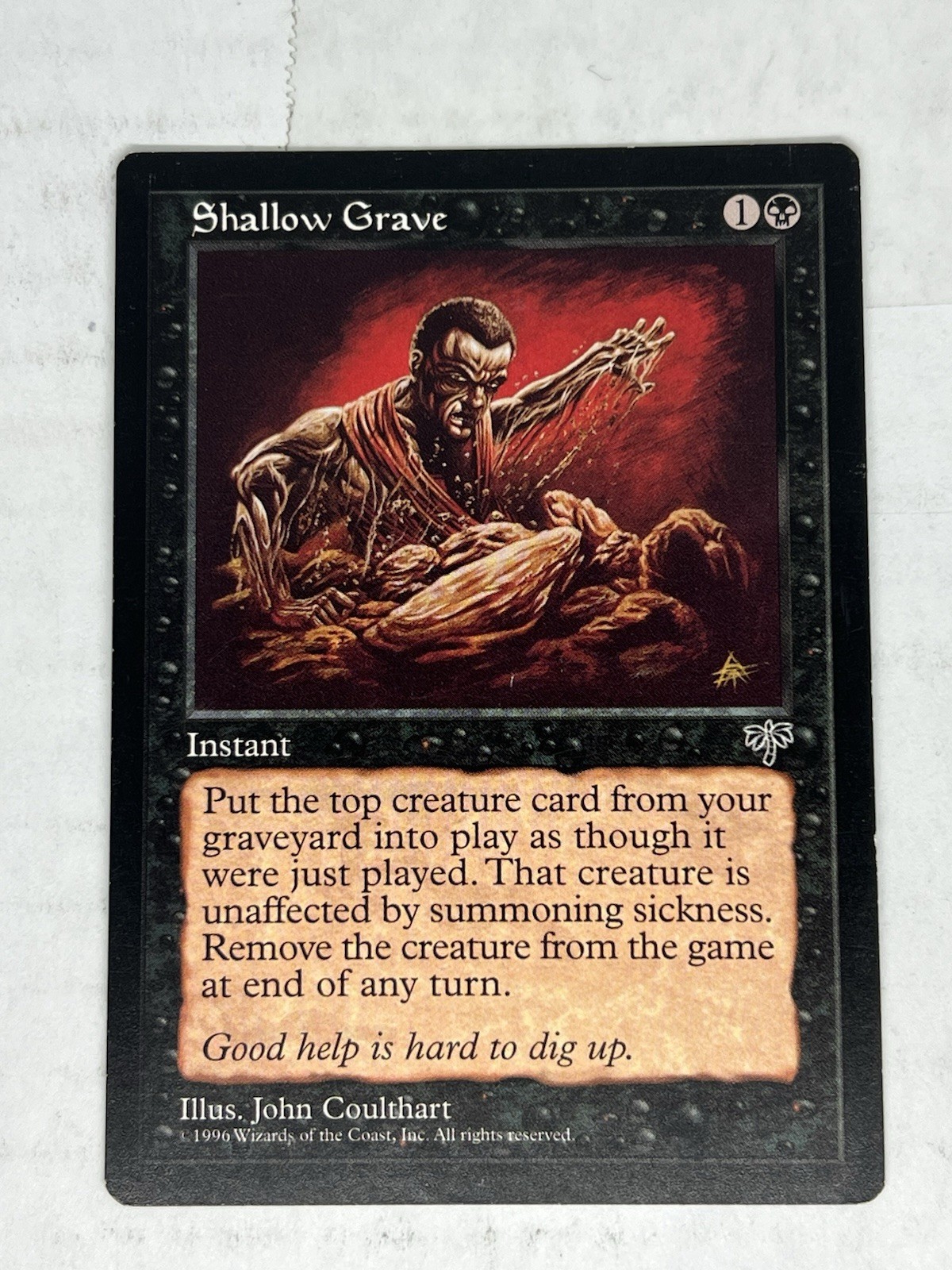 1996 Magic the Gathering Mirage Expansion Shallow Grave LP