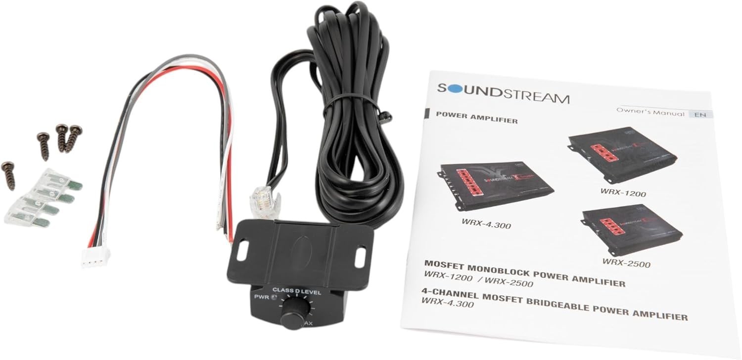 Soundstream WRX-2500 | 2,500 Watt Monoblock Car Amplifier | Compact 1 Ohm Stable