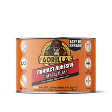 Contact adhesive crystal clear waterproof all purpose glue 250ml tin x1