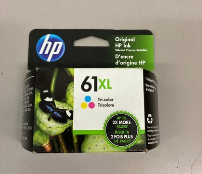 New Genuine HP 61 Tri-Color High Yield Ink Cartridge,  (CH564WN#140) 4/2024