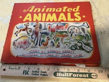 ANIMATED ANIMALS by Edward Ernest & Julian Wehr (1943) Saalfield animated HC
