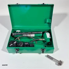 GREENLEE 746 HYDRAULIC KNOCKOUT RAM , PUNCHES WITH 767 PUMP IN METAL CASE