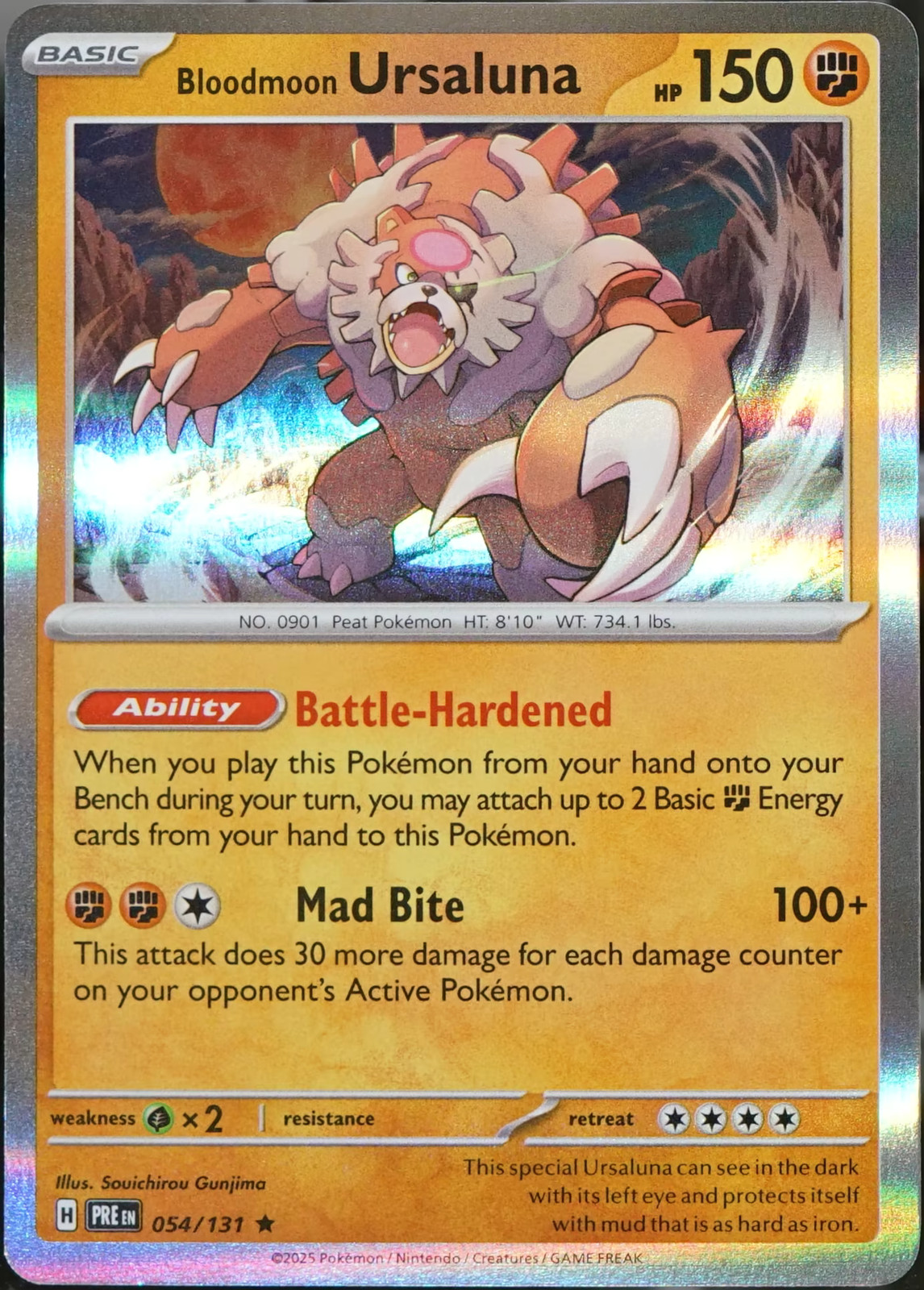 Prismatic Evolutions #54 Bloodmoon Ursaluna Pokemon