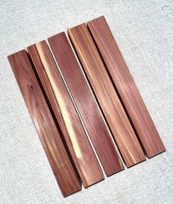 5 Eastern Red Cedar Pen Blanks 3/4 x 3/4 x 6  Texas Aromatic Cedar Wood Lumber