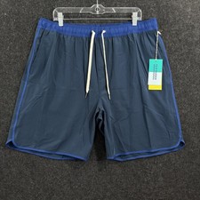 Fair Harbor Mastos Anchor Swim Trunks Shorts Men's 3XL Blue Lined Quick Dry