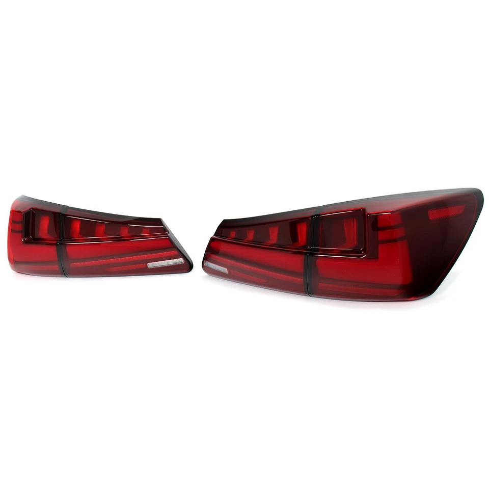 Pair Red LED Tail Lights Lamp Sequential Signal For Lexus IS250 IS350 2006-2012 Foto 4 de 4