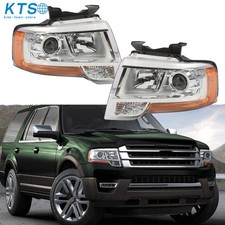Halogen Projector Headlights For Ford Expedition 2015-2017 Headlamps Left+Right