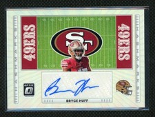 2025 Panini Optic Hashmarks Auto 49ers Bryce Huff HM-BH (AU) San FranciscoEagles