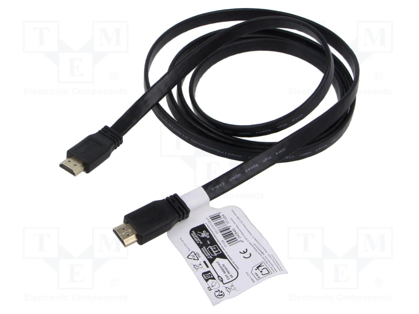 Câble plat HDMI 2.1 Goobay 77133 1 m 48 Gbit/s Noir - Image 2