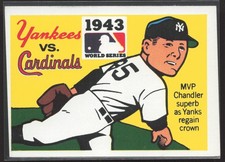 1971 Fleer World Series #41 1943 - Yankees vs. Cardinals - Spud Chandler