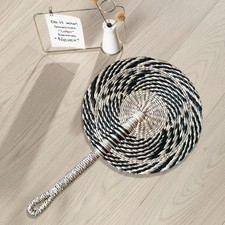 Handwoven Vintage Hand Fan Wall Decor Home Accessory Summer Cooling Bamboo Fan