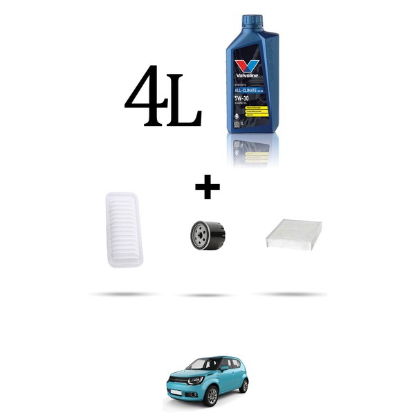 Hoffcar Servicekit 3 Filter Und 4L ÖL FüR Suzuki Ignis III 1.2 66KW Ab 2016-image