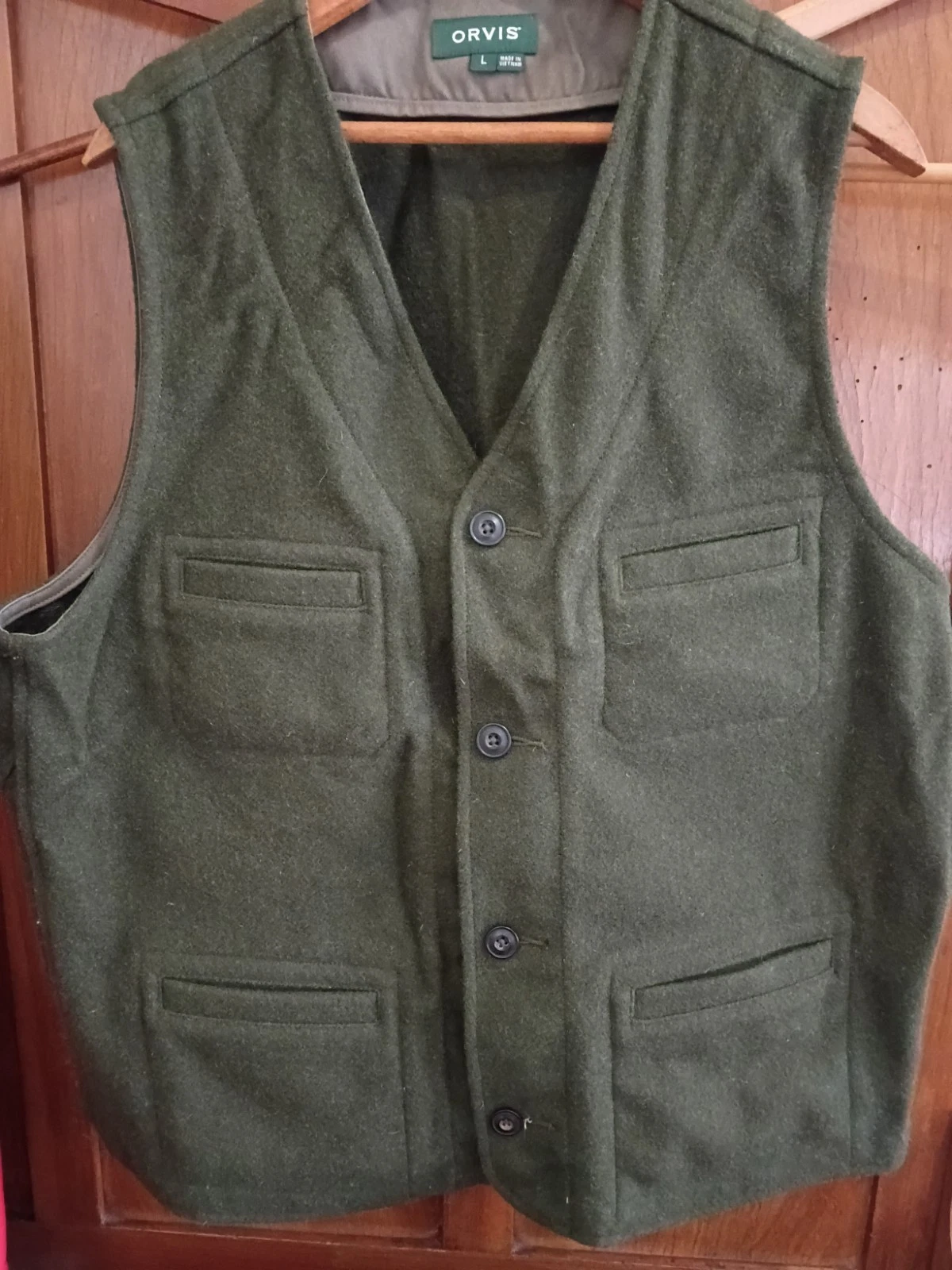 Orvis Men’s Large Felted Wool Green Vest Pockets Outdoors Winter Layer Camping
Opens in a new window