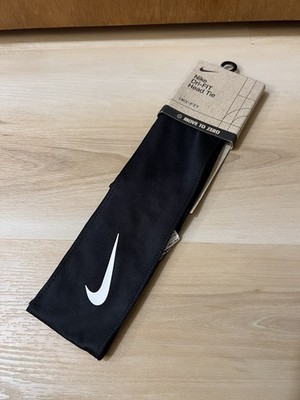 Nike Dri-FIT 2.0 Head Tie Headband Unisex Black White Logo New
