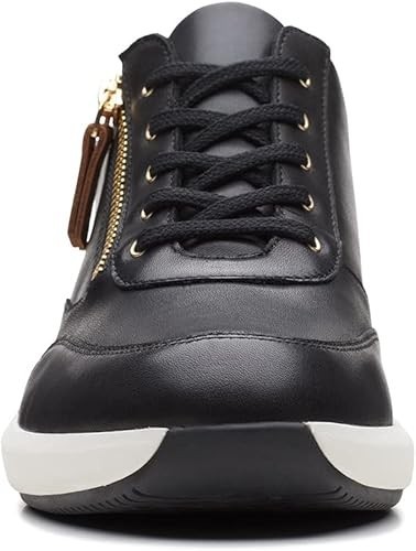 Clarks Womens Un Rio Zip Navy Combination Trainers Leather Sports Free P & P - Picture 4 of 7
