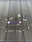 Vtg 925 Sterling Silver Jewelry Lot 19 Pc Ring Bracelet Necklace Earring Brooch