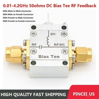 0.01-4.2GHz 50ohms DC Bias Tee RF Feedback High Current DC Block with Connector