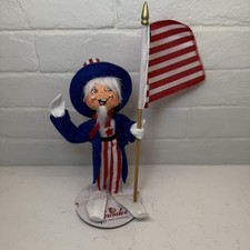 Annalee Doll Patriotic Elf Uncle Sam w/ Flag ...
