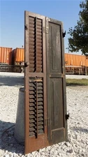 Wooden Window Shutter, Victorian Window Louver, Architectural Salvage B43,
