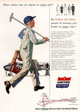 1955 United Airlines: Has An Expert In Every Job Vintage Print Ad