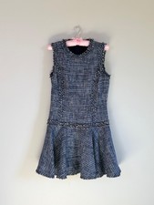 Michael Kors Woman's Navy Tweed Patterned Dress Size 6