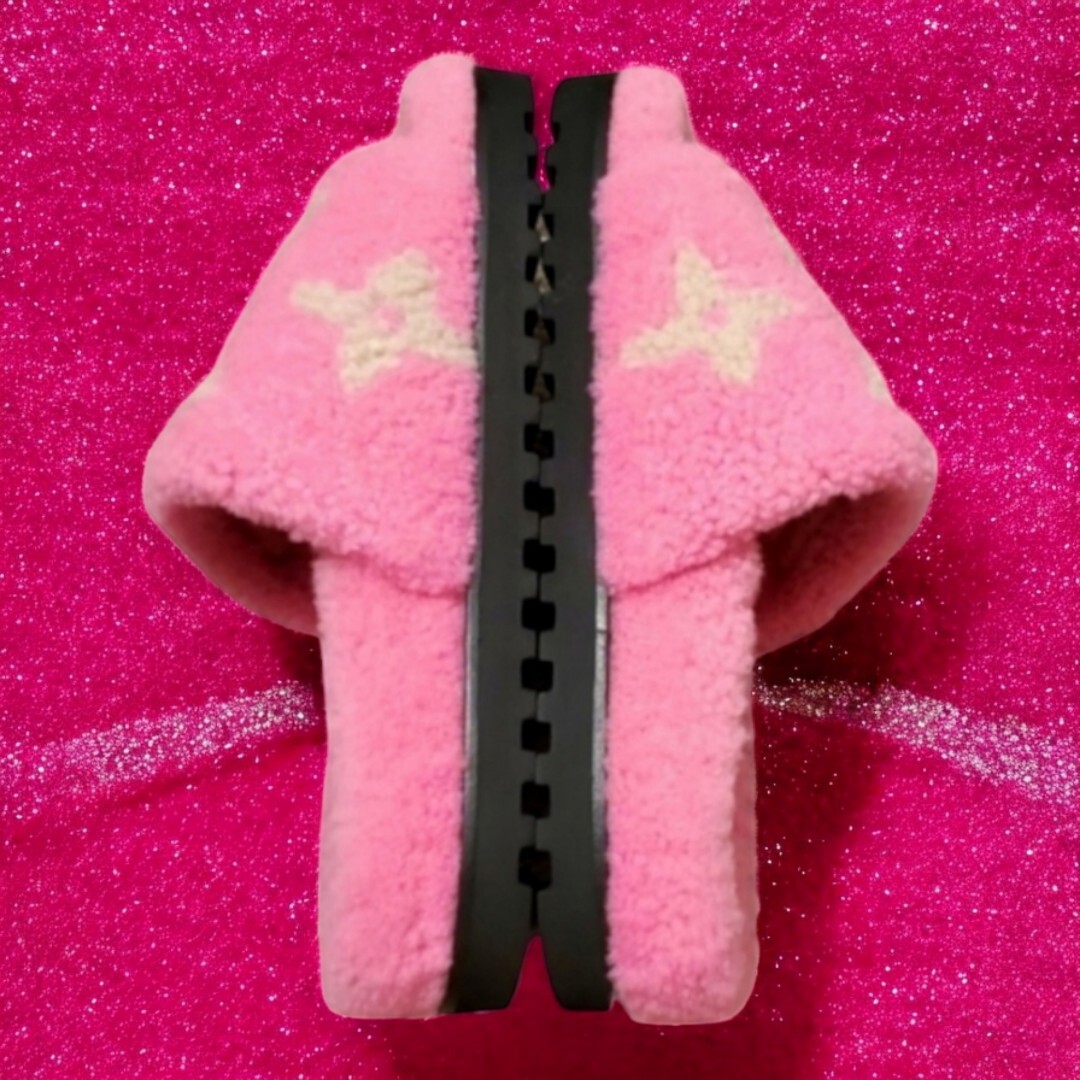 LOUIS VUITTON ミンクファー　ピンク　スリッパ　25021106 LOUIS VUITTON ミンクファー ピンク スリッパ 25021106