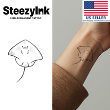 SteezyInk temporary tattoo Cute Stingray last upto 2 weeks 2 x 2 inch