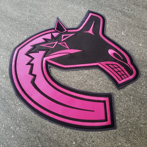 Parche con insignia de escudo de Vancouver Canucks de cáncer de mama especial logotipo para chaqueta jersey - Imagen 2 de 2