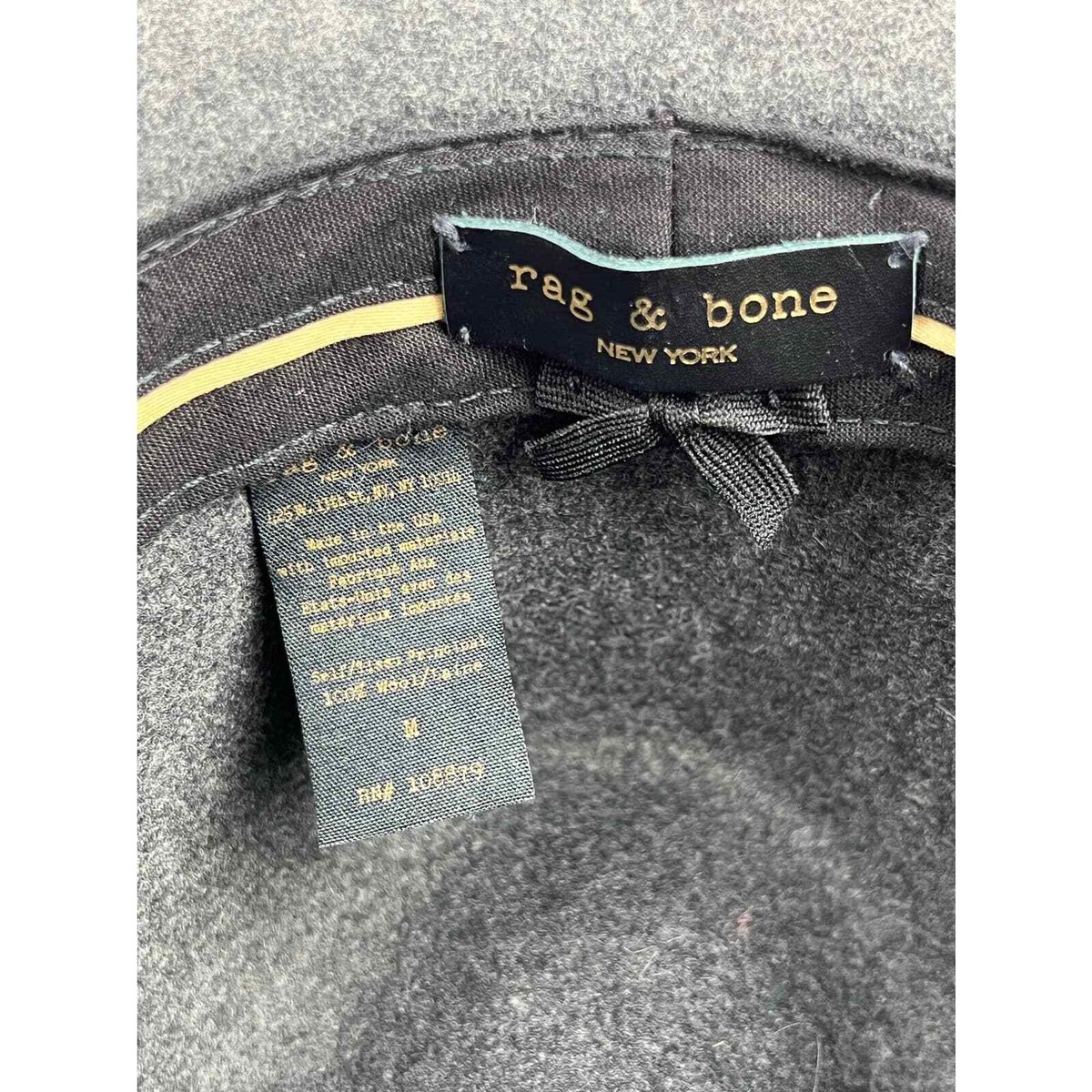 Rag & Bone Charcoal Gray Floppy Brim Fedora Rag & Bone Felted Wool Fedora Hat w/ Tags - Grey Hats  main image 3