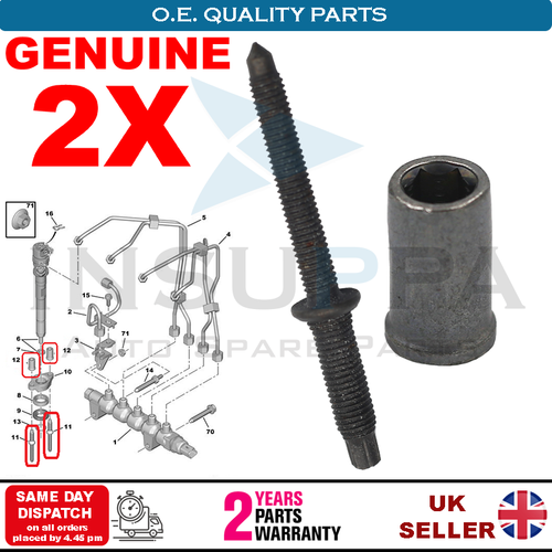 Injector Stud Nut Kits Genuine For Ford Focus Fiesta Fusion C-Max 1.6 TDCi 2X - 第 1/12 張圖片