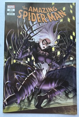 AMAZING SPIDER-MAN 23 WOO DAE SHIM VENOMIZED BLACK CAT VARIANT VENOM BATTLE LINE